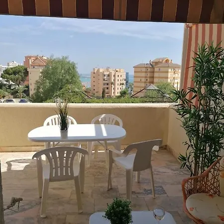 Estudio Terraza Vista Mar Parking Gratuito Piscinas Benalmádena Extérieur photo
